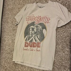 Hollister Beige Aerosmith Graphic Tee
